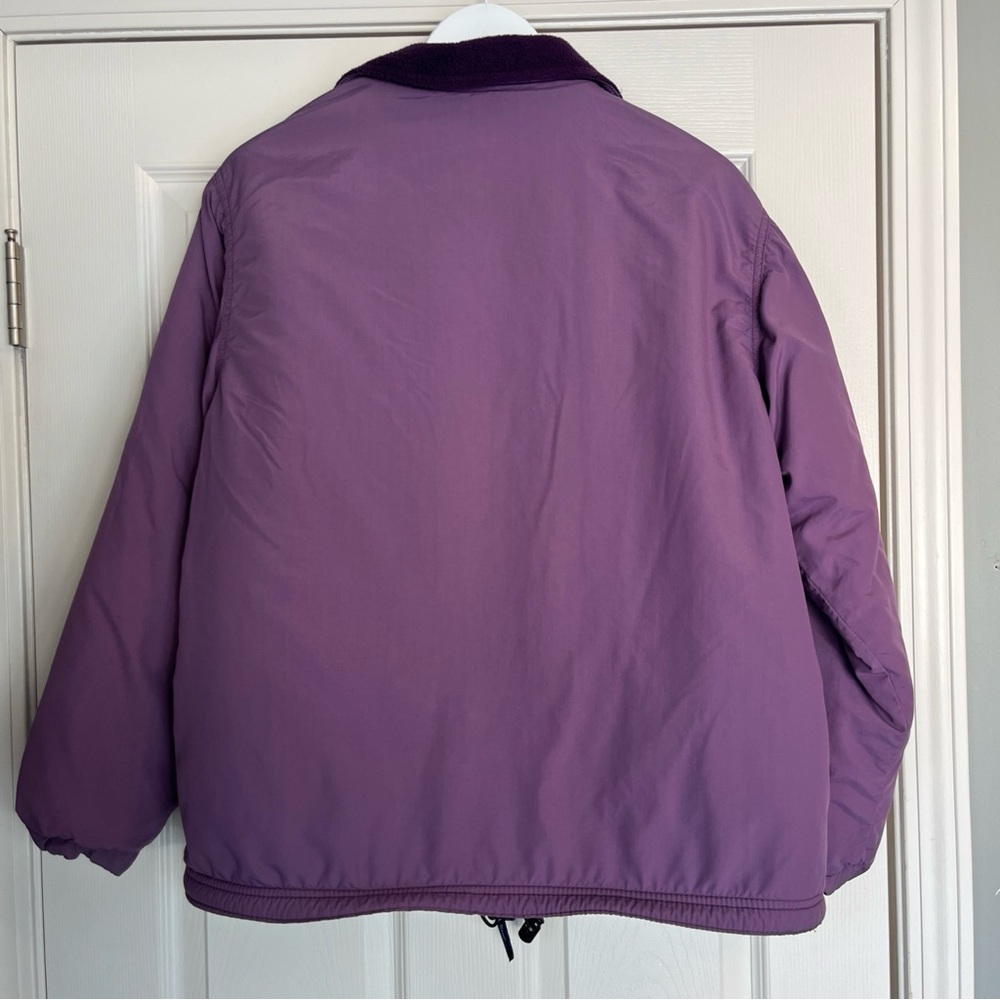 Vintage L.L. Bean Lavender Warm Up Jacket Full Zip Fleece Lined Pockets Warm - Picture 13 of 16